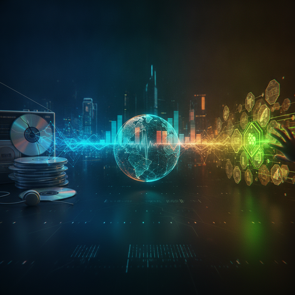 La Evolución de la Distribución Digital: Del CD a las Plataformas Globales con Blockchain